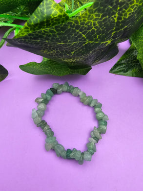 Aventurine Crystal Chip Stretch Bracelet