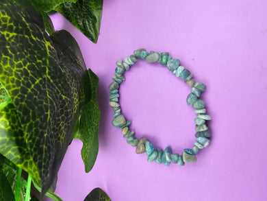 Amazonite Crystal Chip Stretch Bracelet